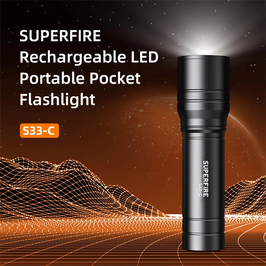 مصباح يدوي جيب تكتيكي مشرق SUPERFIRE