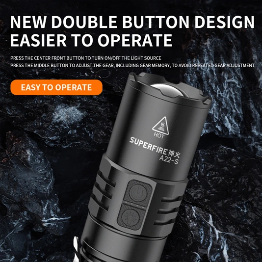 مصباح يدوي عين النسر SUPERFIRE IP43 مقاوم للماء Zoomable