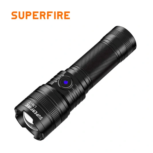 مصباح يدوي تكبير تلسكوبي قابل لإعادة الشحن: SUPERFIRE