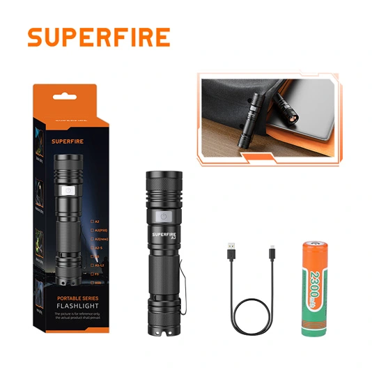 SUPERFIRE ، مصباح يدوي صغير الحجم بحجم الجيب