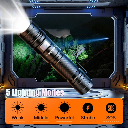 SUPERFIRE ، مصباح يدوي صغير الحجم بحجم الجيب