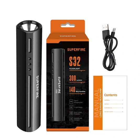 SUPERFIRE S32 لومن مصباح يدوي صغير بحجم الجيب