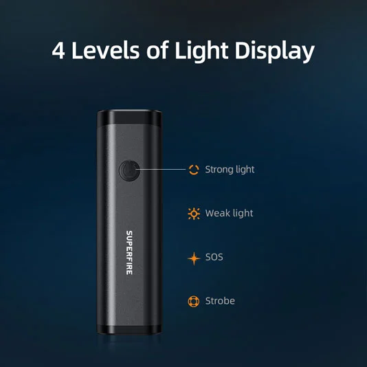 SUPERFIRE BL11 400lm دراجة المصباح