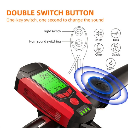 SUPERFIRE BM01 ضوء الدراجة مع قرن