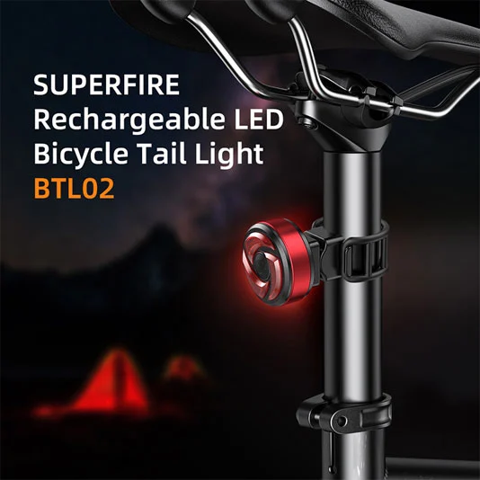 SUPERFIRE BTL02 للماء ضوء الذيل الدراجة الذكية