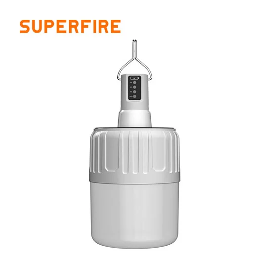 مصباح فانوس تخييم LED قابل لإعادة الشحن بالطاقة الشمسية SUPERFIRE