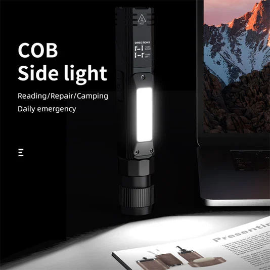 SUPERFIRE G19 متعددة الوظائف قابلة لإعادة الشحن ضوء العمل COB مع قاعدة مغناطيسية