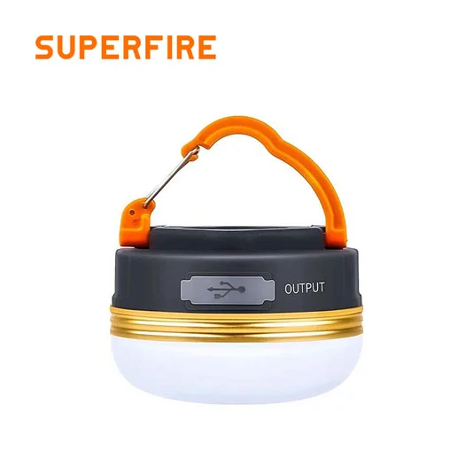مصباح تخييم SUPERFIRE T60/ank باور بنك