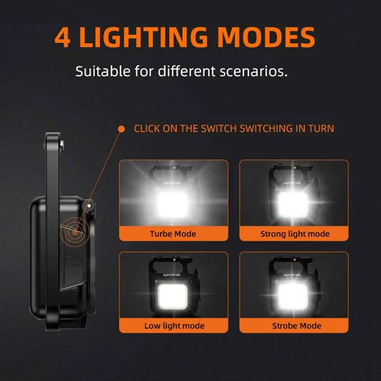 SUPERFIRE MX16 COB Keychain مصباح عمل