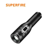مصباح يدوي الغوص SUPERFIRE D3 قوي قابل لإعادة الشحن للماء
