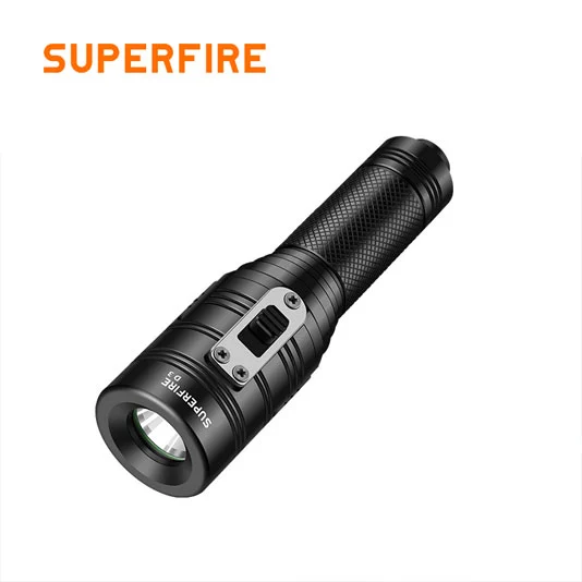 مصباح يدوي الغوص SUPERFIRE D3 قوي قابل لإعادة الشحن للماء