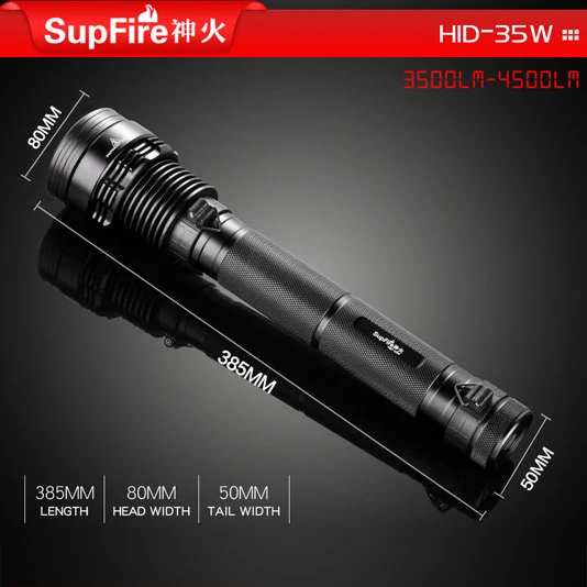 SUPERFIRE اختبأ 35W Lumen مصباح يدوي زينون صغير اختبأ