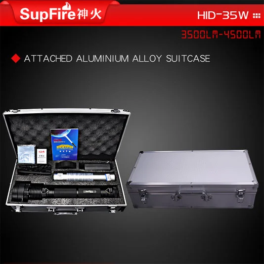 SUPERFIRE اختبأ 35W Lumen مصباح يدوي زينون صغير اختبأ