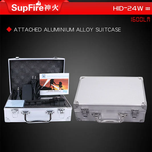 SUPERFIRE اختبأ مصباح يدوي زينون 24W Lumen
