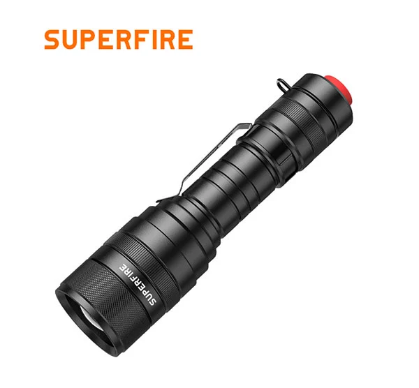 مصباح يدوي تكتيكي SUPERFIRE F5 لومن قابل للتكبير
