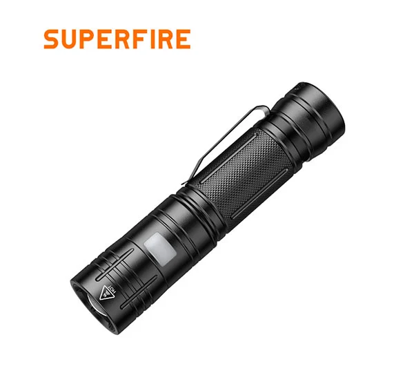 مصباح يدوي SUPERFIRE GT75 Lumens تكتيكي قابل لإعادة الشحن