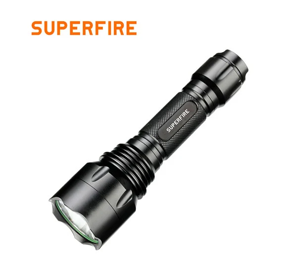 مصباح يدوي تكتيكي ببطارية SUPERFIRE T10 ولومينز