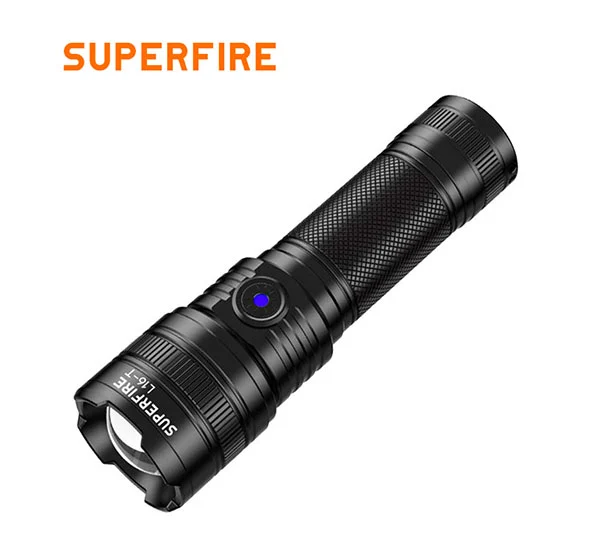 مصباح يدوي تكبير تلسكوبي قابل لإعادة الشحن: SUPERFIRE