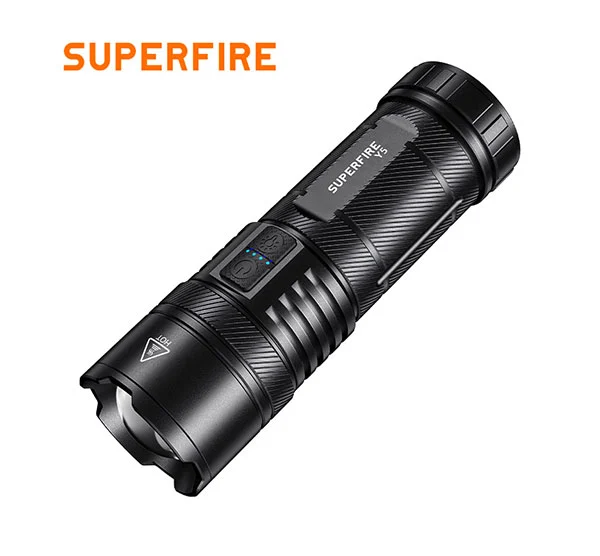 مصباح يدوي SUPERFIRE Y5 شمعة 20 واط قابل لإعادة الشحن مع بنك طاقة
