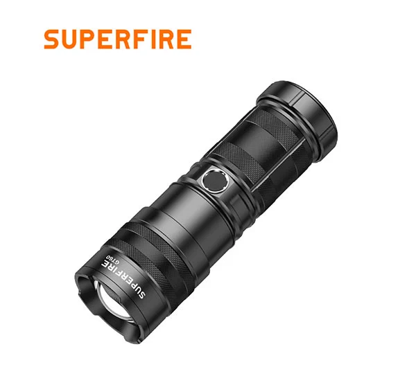 SUPERFIRE GT60 لومن مصباح يدوي عالي الطاقة محمول باليد