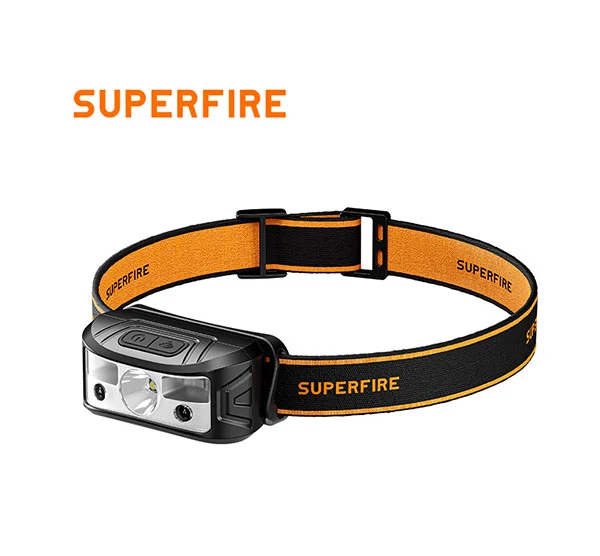 مصباح أمامي بمستشعر SUPERFIRE Led