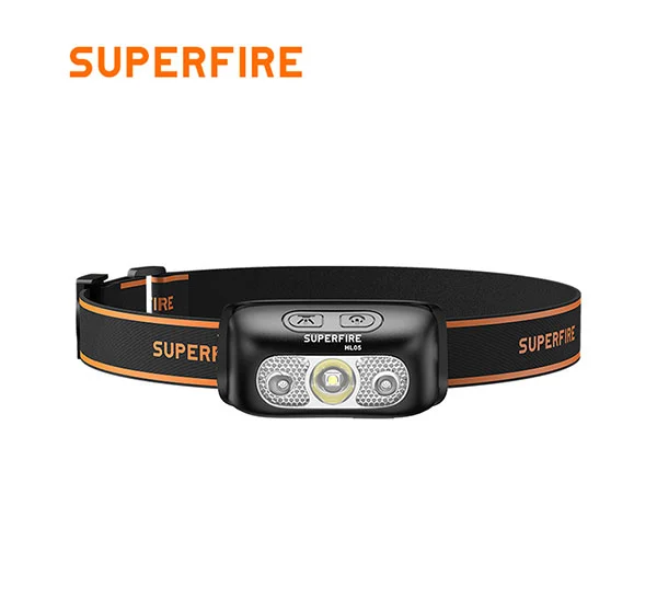 مصابيح أمامية ليد SUPERFIRE HL05 Series Lumens قابلة لإعادة الشحن