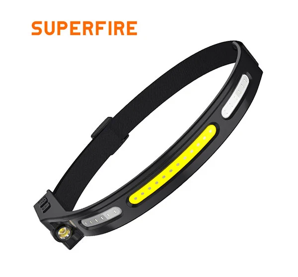 مصباح أمامي ليد SUPERFIRE HL76 قابل للشحن