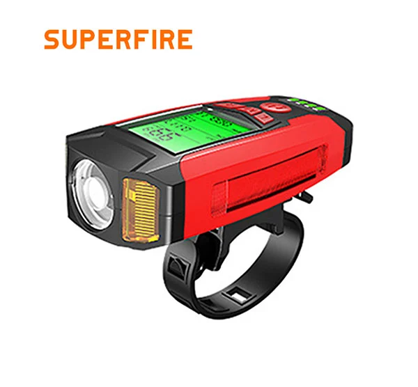 SUPERFIRE BM01 ضوء الدراجة مع قرن