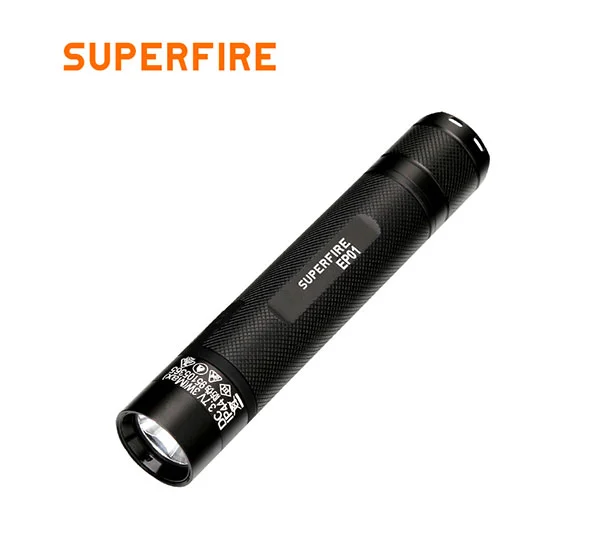 مصباح يدوي SUPERFIRE EP01 صغير آمن في جوهره قابل لإعادة الشحن ومثبت للانفجار