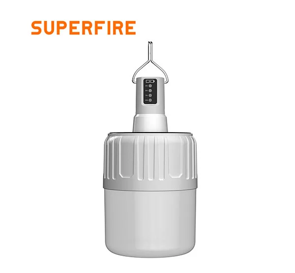 مصباح فانوس تخييم LED قابل لإعادة الشحن بالطاقة الشمسية SUPERFIRE