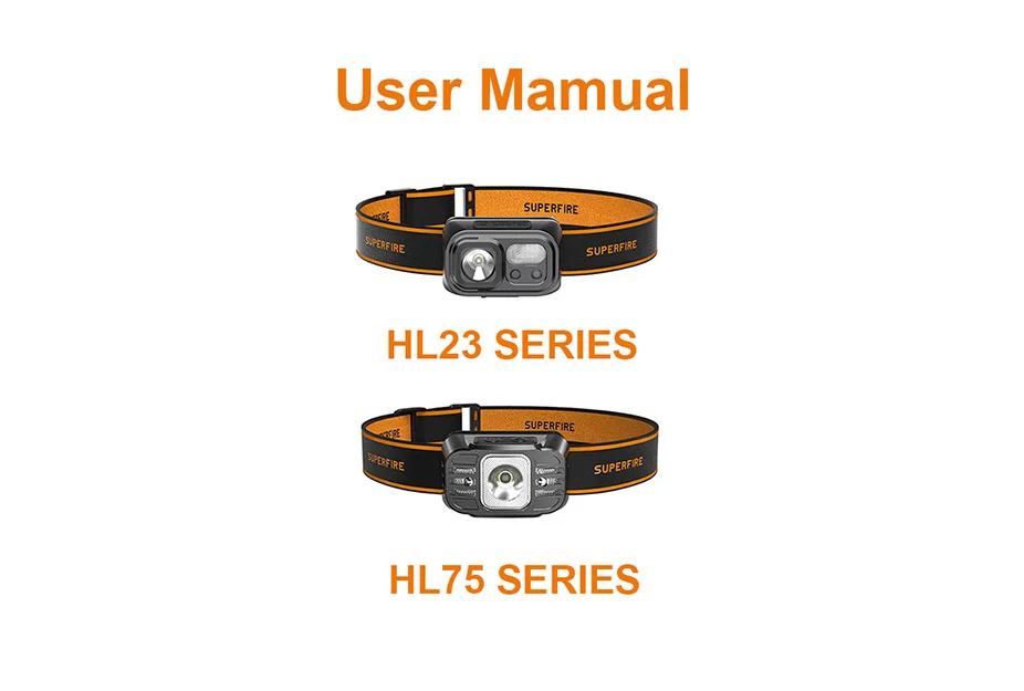 مصباح استشعار أمامي HL23 HL75 سلسلة دليل المستخدم العام