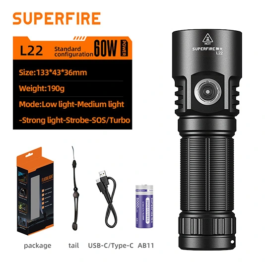 مصباح يدوي فائق السطوع L22 SUPERFIRE