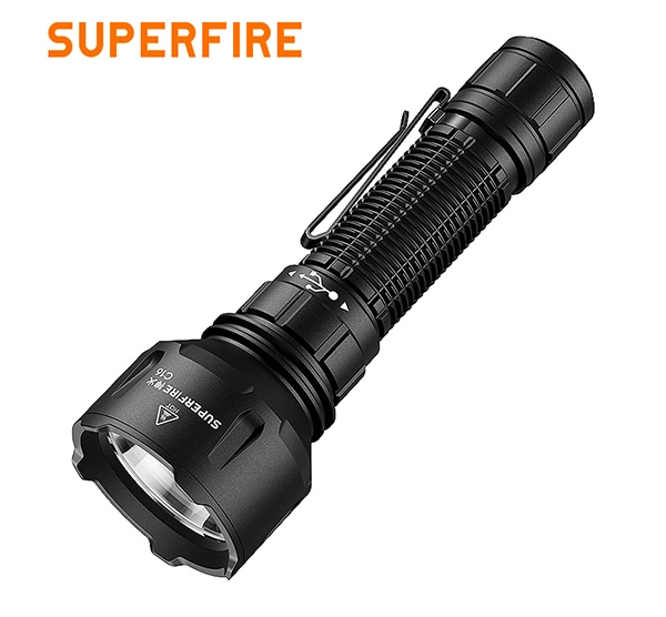 مصباح يدوي SUPERFIRE C16 عالي الطاقة
