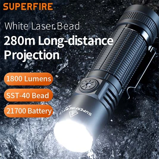مصباح يدوي SUPERFIRE A26 عالي السطوع