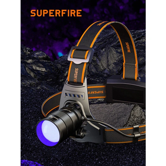 SUPERFIRE HZ01 مصباح أمامي Zoomable uv متعدد الاستخدامات
