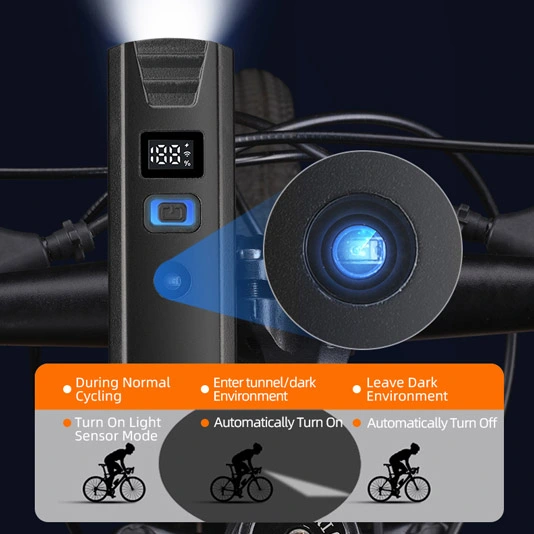 SUPERFIRE BL56 سلسلة ضوء دراجة الاستشعار