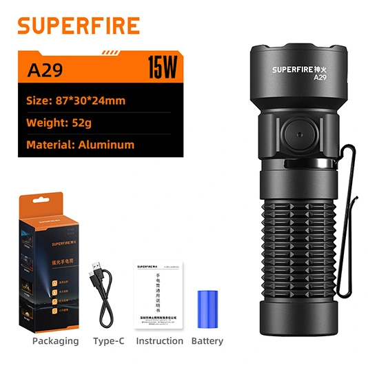 فلاشليغث المحمولة SUPERFIRE A29
