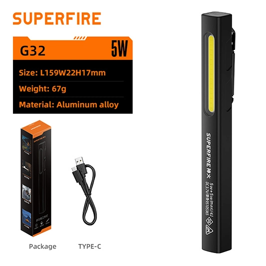 مصباح عمل محمول SUPERFIRE G32