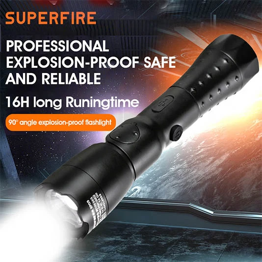 SUPERFIRE EP03 إضاءة احترافية مقاومة للانفجار