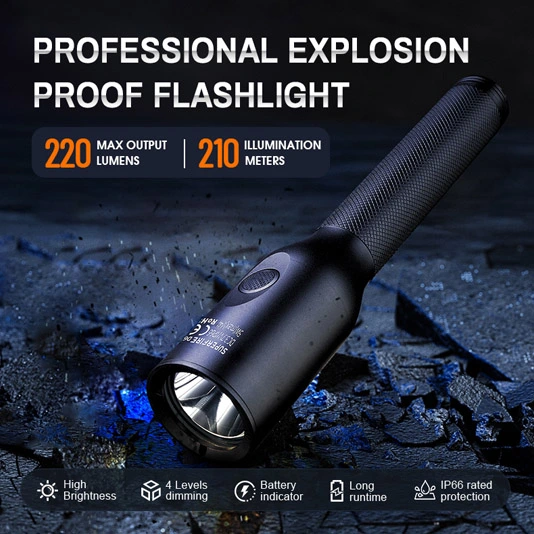 مصباح يدوي LED مقاوم للانفجار D6 جديد SUPERFIRE
