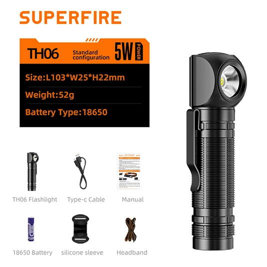 SUPERFIRE TH06 المصباح المغناطيسي
