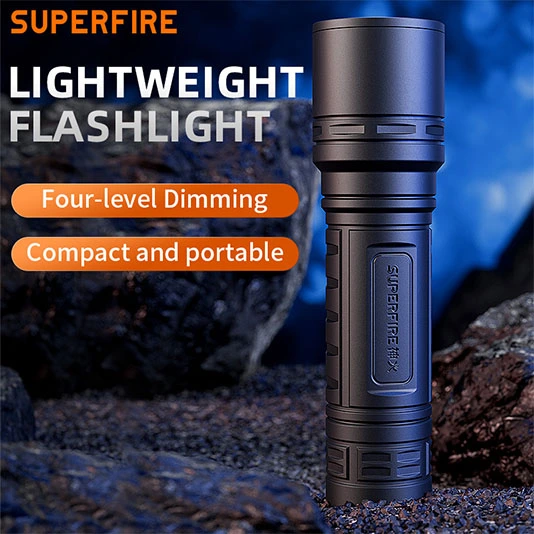 مصباح يدوي SUPERFIRE خفيف الوزن