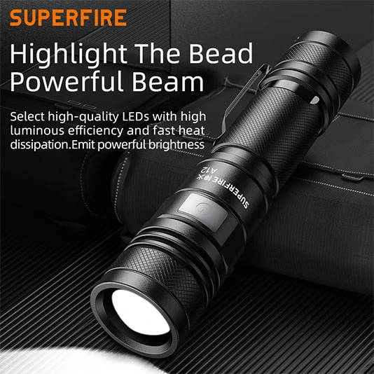 مصباح A12 Zoomable SUPERFIRE