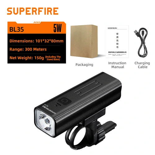 مصابيح أمامية للدراجات SUPERFIRE BL35