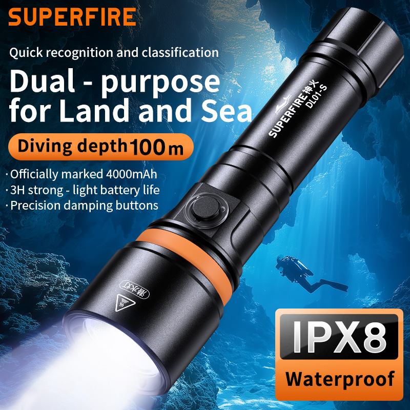 SUPERFIRE DL01-S Diving Flashlight - 翻译中...